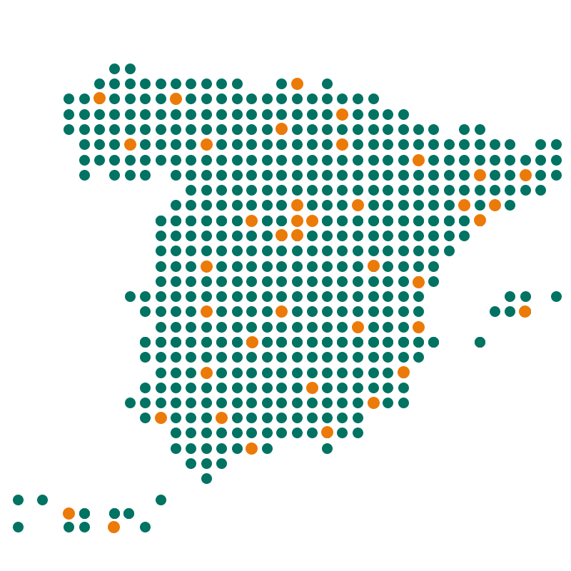 Mapa España Agentes